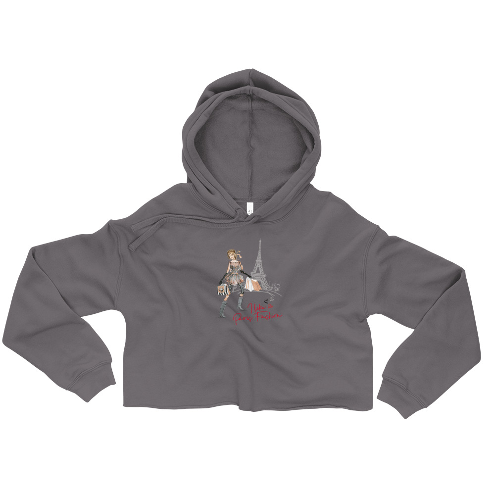 Ce Sweat-Shirt court à capuche Femme de la série la parisienne hetb