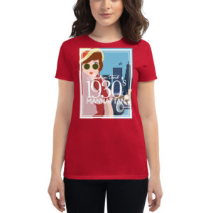 les t-shirts femme Art Deco sont disponibles 5 tailles, couleurs - La nouvelle collection 1930'S 3 versions - vêtement personnalisés hetb.shop