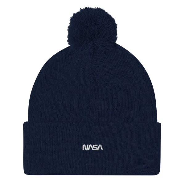 Bonnet Pom-Pom NASA Brodé