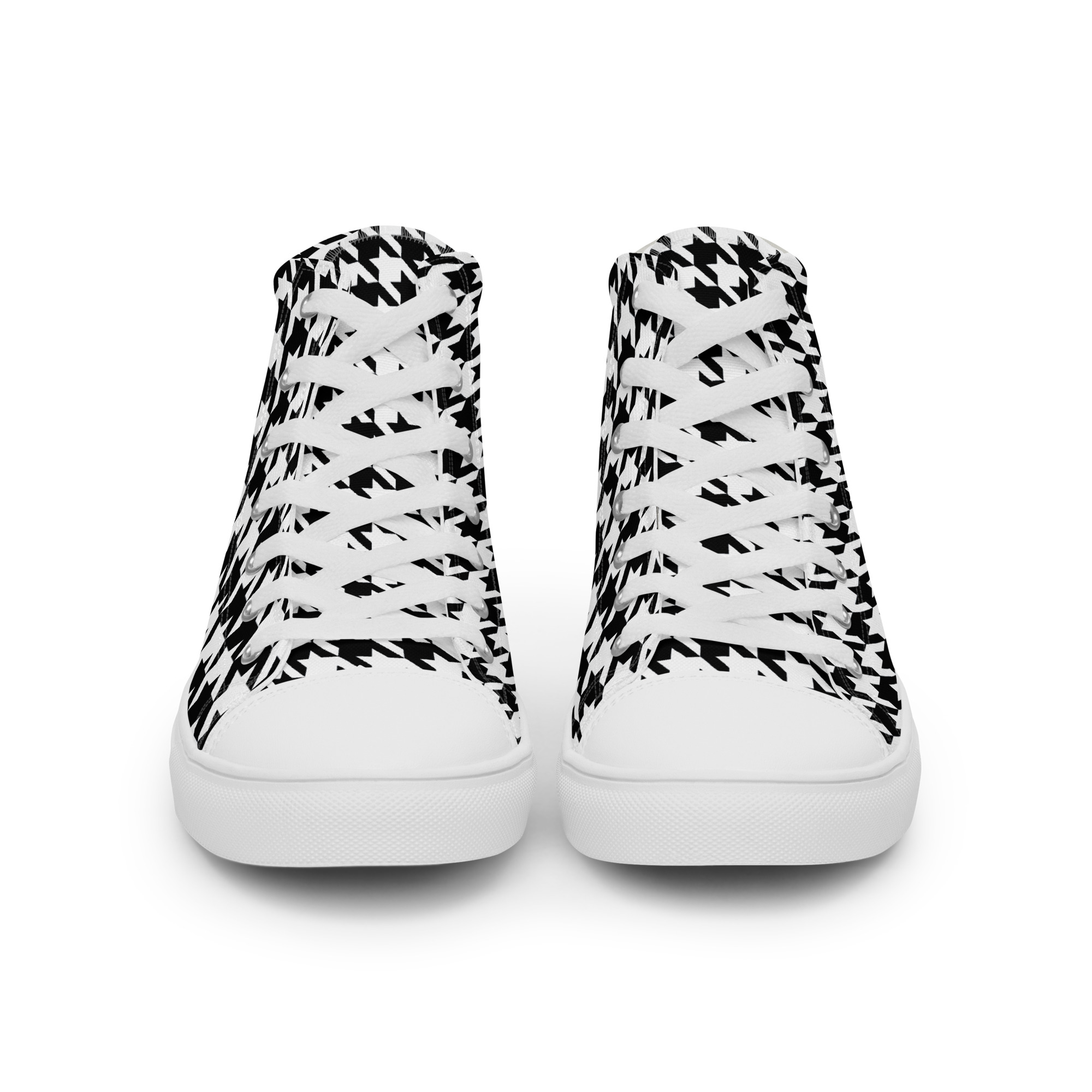 Baskets hautes en toile femme Pied de Poule – Image 9