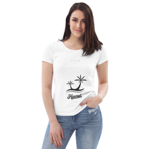 T-shirt moulant écologique femme - Hawaii Beach